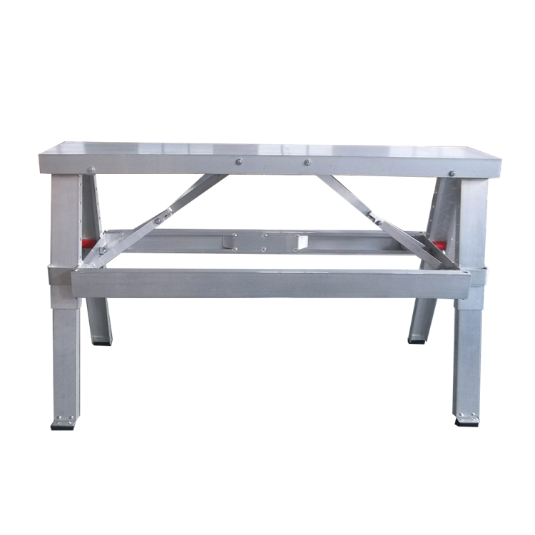 Gipsplaten Gereedschap 18-30 Voeten Aluminium Verstelbare Hoogte Bench Opvouwbare Bench Werk Stap Ladder