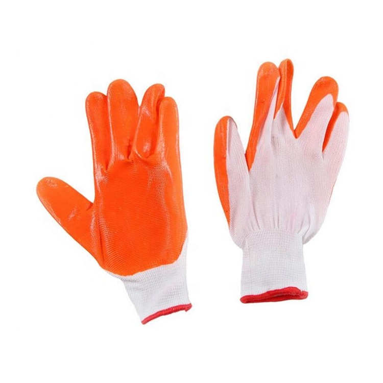 Goedkope Prijs 13 Gauge Veiligheidsnitrilhandschoenen Antislip Beschermende Handschoen Bouwers Herbruikbare werkhandschoenen 10 inch